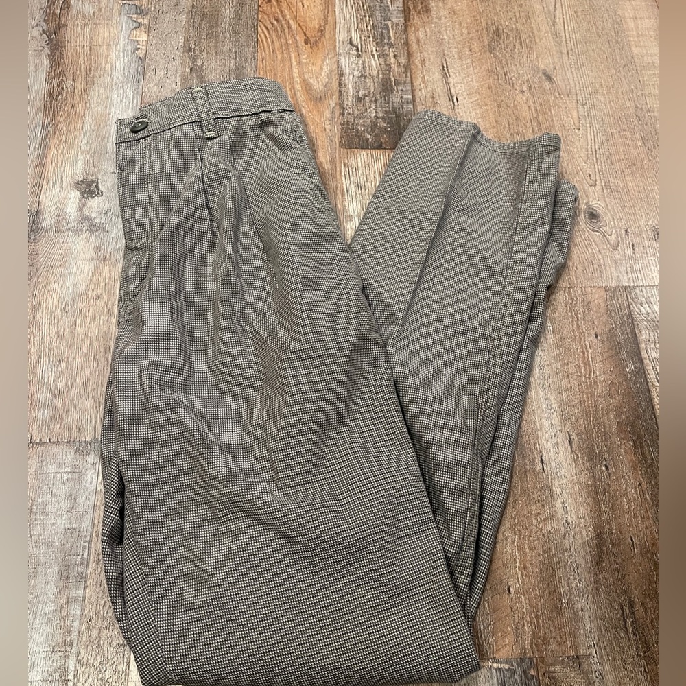 Houndstooth Print Retro Wrangler Trousers